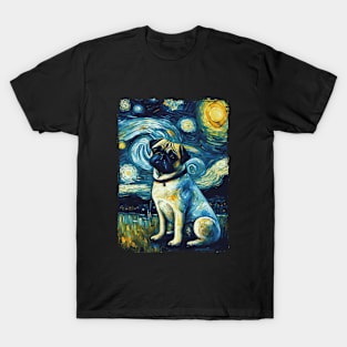 Pug Starry Night T-Shirt